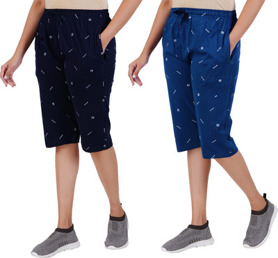 FEEL TRACK Women Dark Blue, Blue Capri