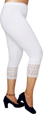 pinkshell Women White Capri