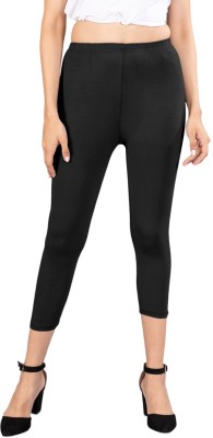 INDIAN FLOWER Women Black Capri