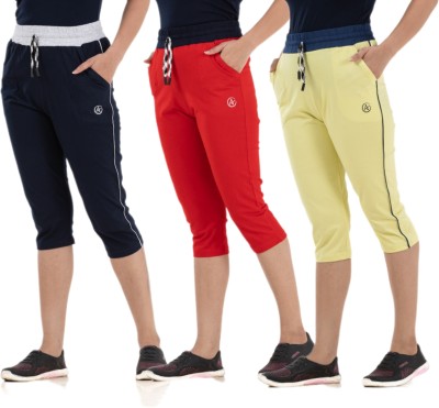 STYLE AK Women Blue, Red, Yellow Capri