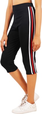 Just Live Fashion Women Black Capri