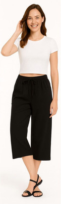 BRAND FLEX Women Black Capri