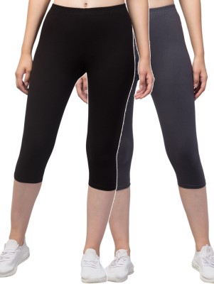 Aattirezone ATTSBT-002 Women Black, Black Capri