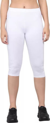 SURTI ENTERPRISES Women cotton lycra capri Women White Capri