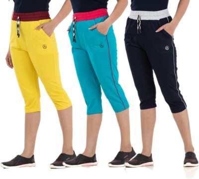 STYLE AK Women Gold, Green, Blue Capri