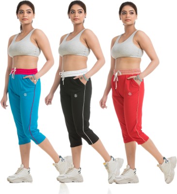 STYLE AK Women Green, Black, Red Capri