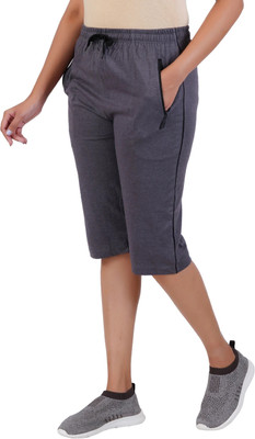 FEEL TRACK Women Grey Capri