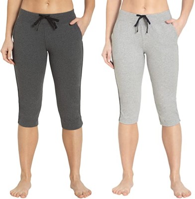 mgrandbear Women Grey, Grey Capri