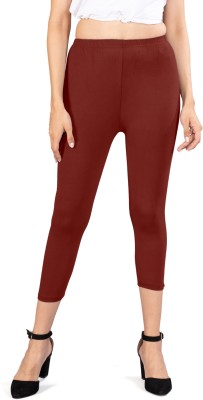 INDIAN FLOWER Capri leggings Women Maroon Capri