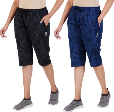 Guide Women Black, Dark Blue Capri