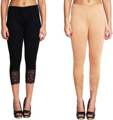 kronmenien Women Black, Dark Blue Capri