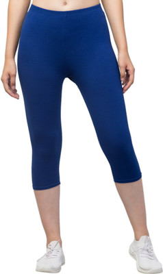 ARSHEEN ADORE Stretchable And Comfortable Capris Night Dress Lounge Wear For Women Women Reversible Blue Capri