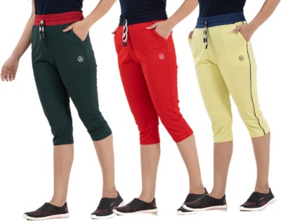 STYLE AK Women Green, Red, Yellow Capri