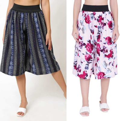 Prabhnoorskirts Women Light Blue Capri