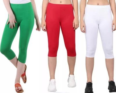 Gravin Greek Women Green, Red, White Capri