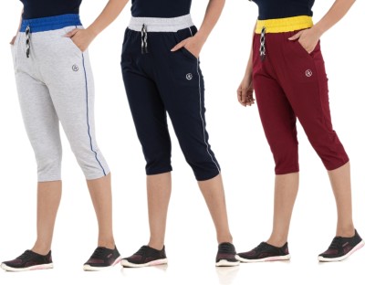 STYLE AK Women Grey, Blue, Maroon Capri