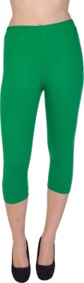 FASHA Cotton Lycra capri for women,capri for ladies,capri for girls Women Green Capri