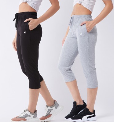 Modeve Women Black, Grey Capri