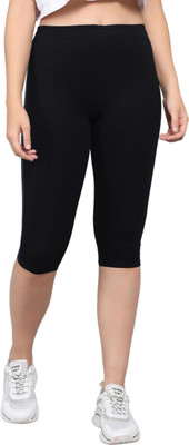 pinkshell Women Black Capri