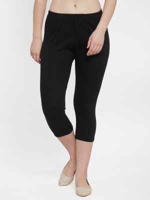 UllasPemium Cotton Lyvra Capri Women Black Capri