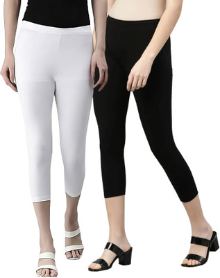 ZAYANQA 3/4th Capri leggings Women White, Black Capri