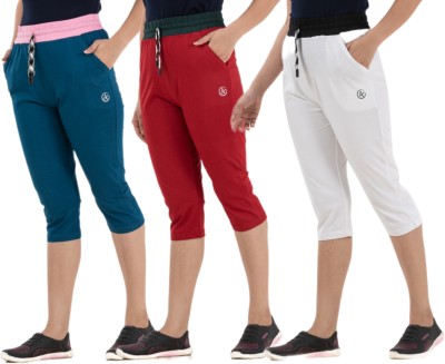 STYLE AK Women Blue, Red, White Capri