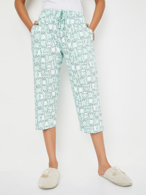 MAX Women Blue Capri
