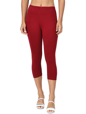 Robinbosky 3/4th leggings Women Maroon Capri