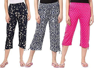 RVDP Women Black, Pink Capri