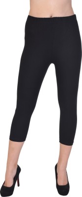 FASHA Cotton Lycra capri for women,capri for ladies,capri for girls Women Black Capri