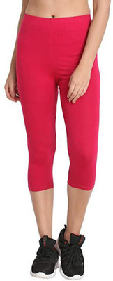 Kanna Fabric apris for Womens/Girls 3/4 Leggings for Women Capri of Women Women Pink Capri
