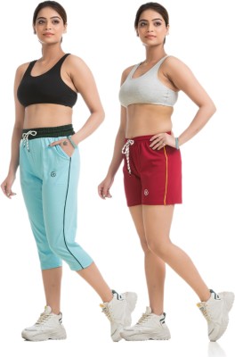 STYLE AK Women Light Blue, Maroon Capri