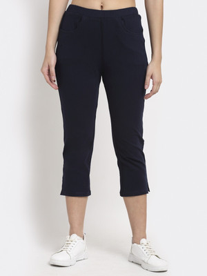 BRINNS Pure Cotton Capris Women Blue Capri