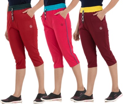 STYLE AK Women Red, Pink, Maroon Capri