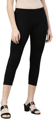 ZAYANQA 3/4th Capri leggings Women Black Capri
