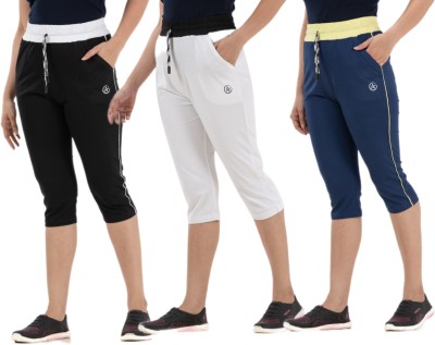 STYLE AK Women Black, White, Blue Capri