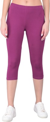 Comfort Lady Regular fit capri for women and girls Women Purple Capri