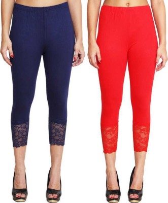 snowball Snowball Latest and Stylish Net Capri for girls Women Dark Blue, Red Capri