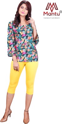 MANTU Women Yellow Capri