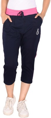 StyleAone Capri Pant Women Dark Blue, Pink Capri