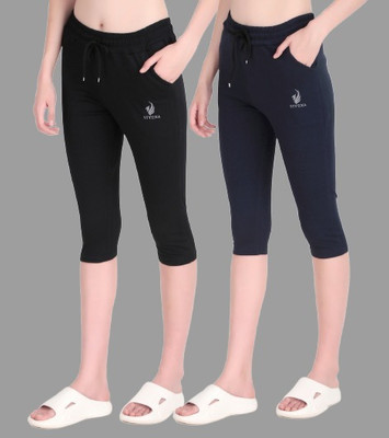 STYOXA Women Black Capri