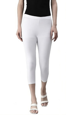 ZAYANQA 3/4th Capri leggings Women White Capri