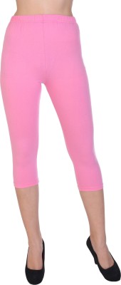 FASHA Cotton Lycra capri for women,capri for ladies,capri for girls Women Pink Capri