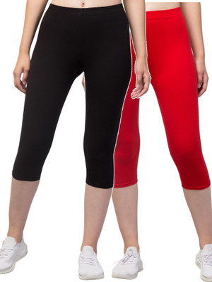 ARSHEEN ADORE Women Red, Black Capri