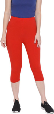 Makstile Capris for Ladies/Women/Grils | Red Women's Capris | S Capris Women Red Capri