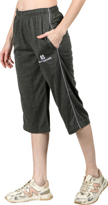 lady willington Lady Willington Solid Women Grey Capri