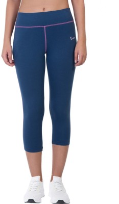 Envie Women 3/4th Cotton Capris Pants Women Blue Capri