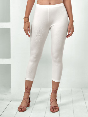 Lyra Capri Women White Capri