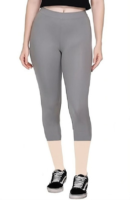 ZAYANQA 3/4th Capri leggings Women Grey Capri