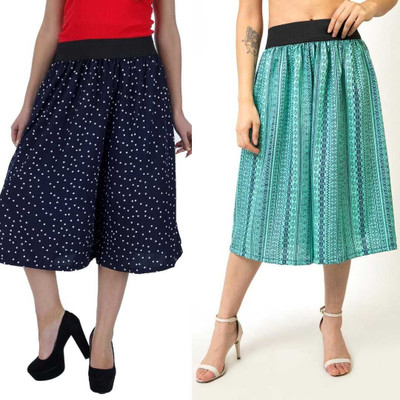 Prabhnoorskirts Women Light Blue Capri